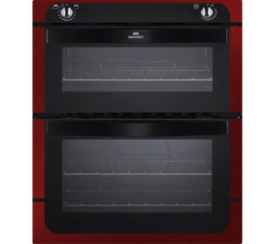 NEW WORLD  NW701DO Built-under Electric Double Oven - Black & Red